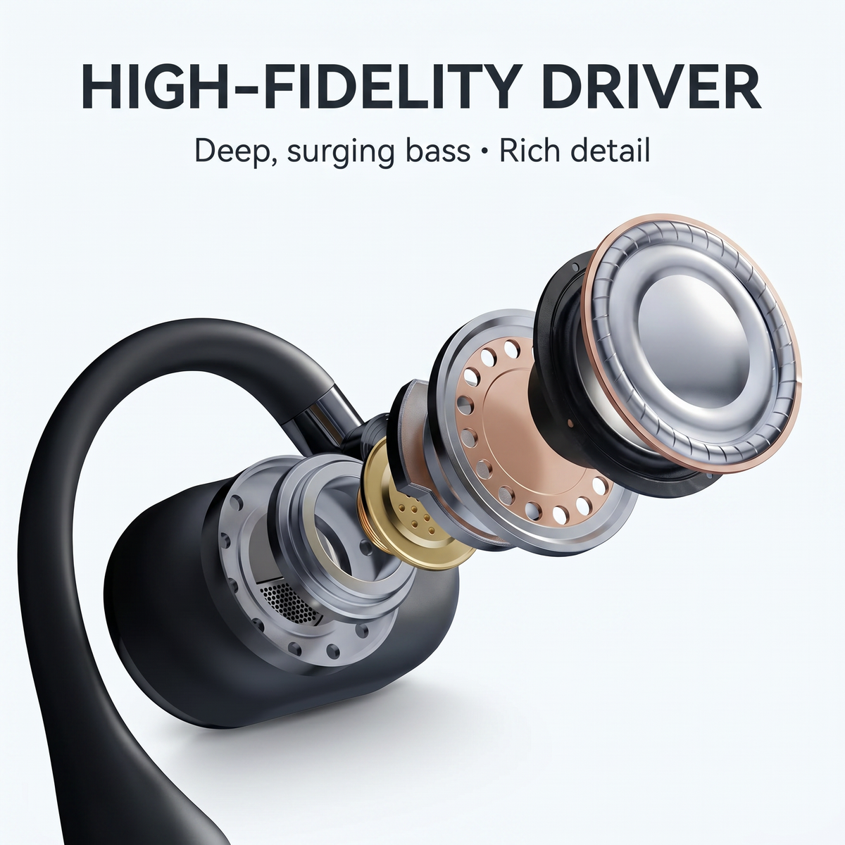 High-fidelity driver - deep surging bass, rich detail