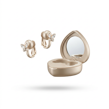 Crystal Heart Clip Earbuds