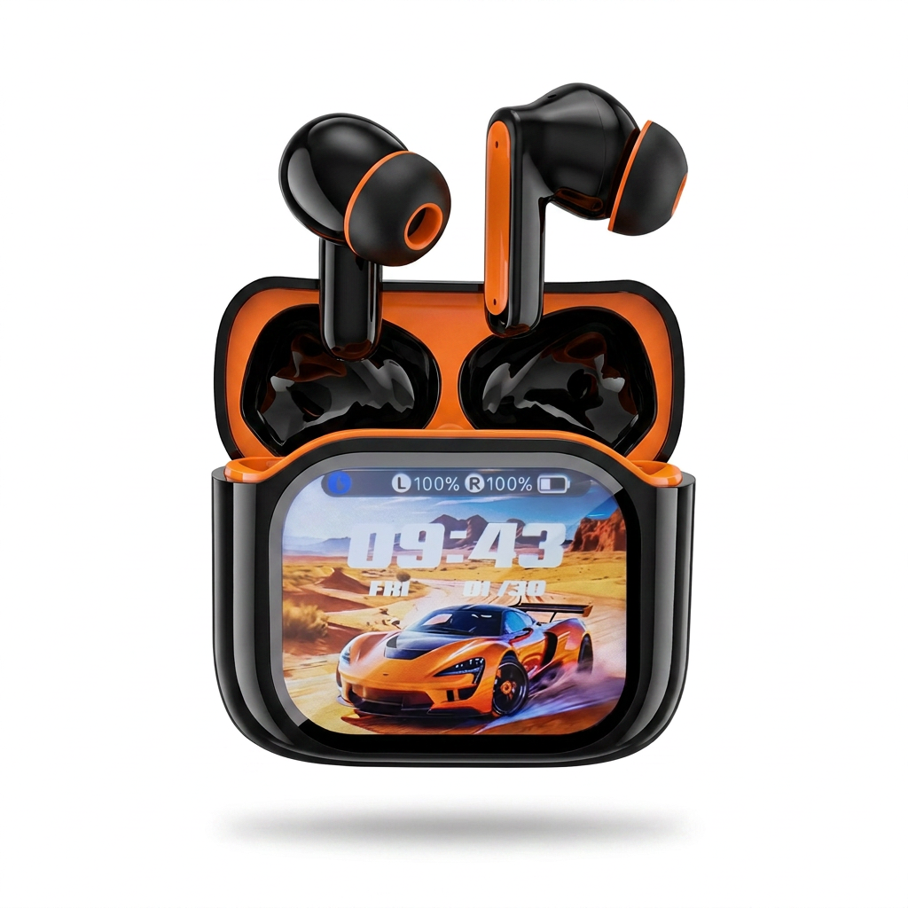 SmartTouch Pro Earbuds - Black Orange