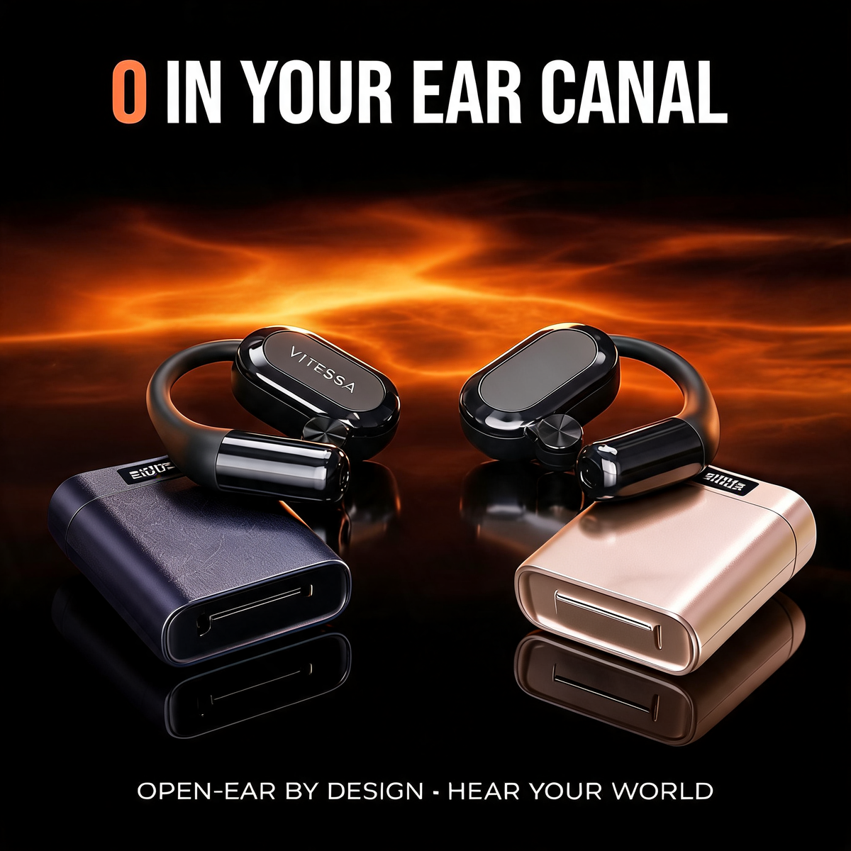 AeroSonic Starter Kit — Open-Ear Earbuds + Power-Bank Case